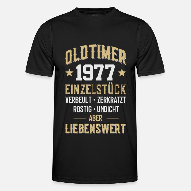 LUSTIG 49. GEBURTSTAG OLDTIMER 1977 EINZELSTÜCK Männer Funktions-T-Shirt