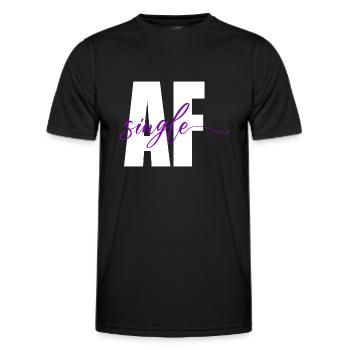 Single Wie verdammt - Männer Funktions-T-Shirt - Schwarz - Vorne - AI Model Male 178 dark (178cm)