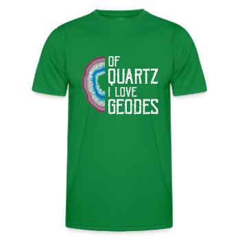 Recherche sur les roches et conception de roches à quartz - T-shirt sport Homme - vert - Devant - AI Model Male 178 dark (178cm)