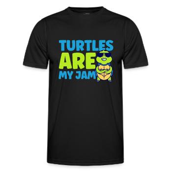 Tortues marines Tortue marine Tortue G - T-shirt sport Homme - noir - Devant - AI Model Male 178 dark (178cm)