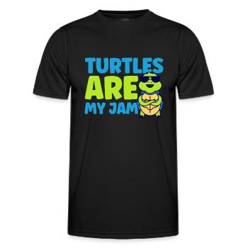 Sea Turtles Sea Turtle Turtle G - Men's Functional T-Shirt - black - Front - AI Model Male 178 dark (178cm)