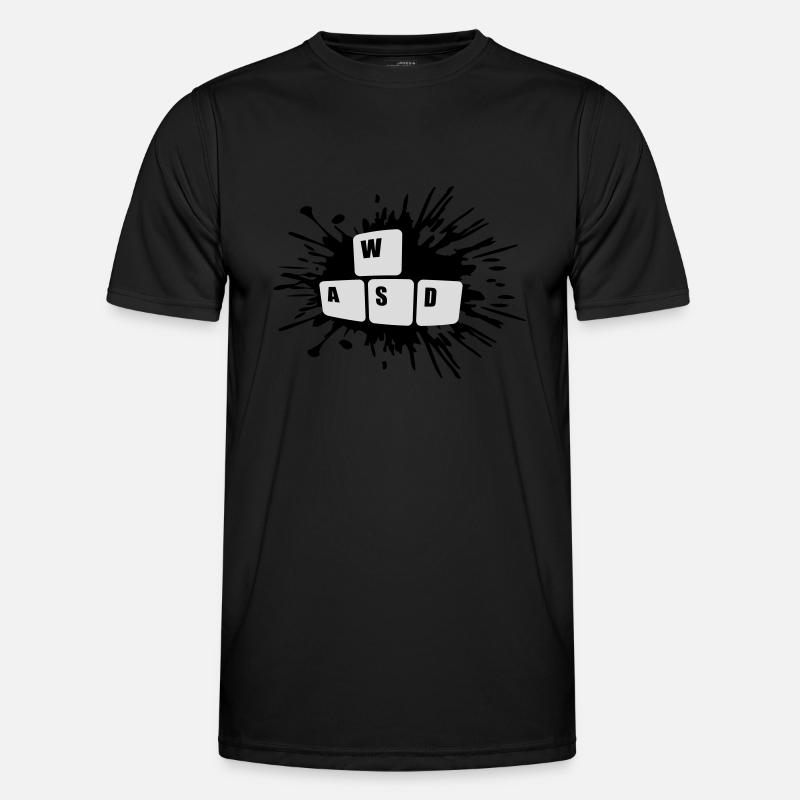 Keyboard Keys Gamer WASD Men's Functional T-Shirt