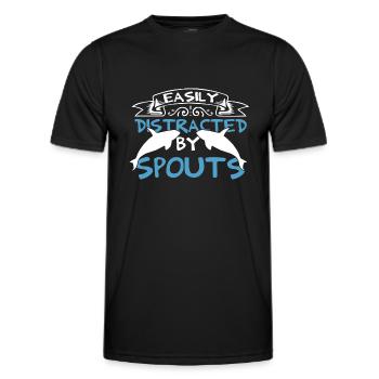 Meeressäuger für Orca-Beobachtung und Buckelwal - Männer Funktions-T-Shirt - Schwarz - Vorne - AI Model Male 178 dark (178cm)