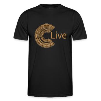 Für Live - Männer Funktions-T-Shirt - Schwarz - Vorne - AI Model Male 178 dark (178cm)