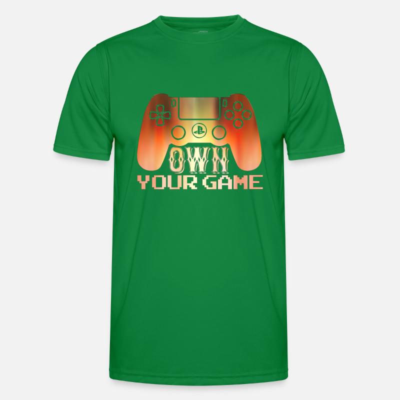 Gamer Game Play Online Computer Gaming Arcade Neon Men's Functional T-Shirt