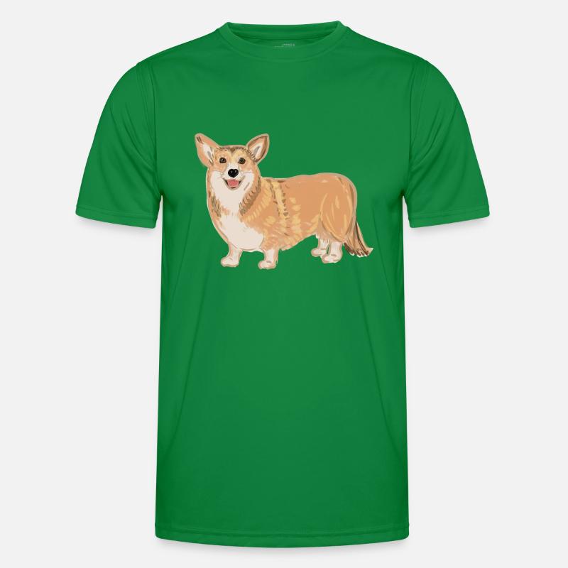 Standing Corgi Men's Functional T-Shirt
