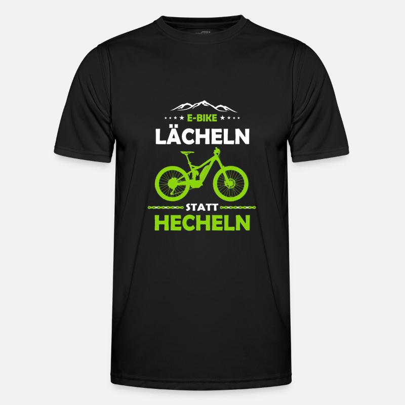 E-MTB Lächeln Statt Hecheln E-Bike Männer Funktions-T-Shirt