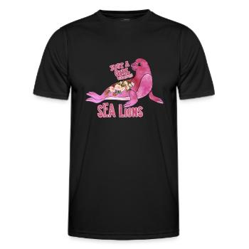 Ocean Sublimation - Men's Functional T-Shirt - black - Front - AI Model Male 178 dark (178cm)
