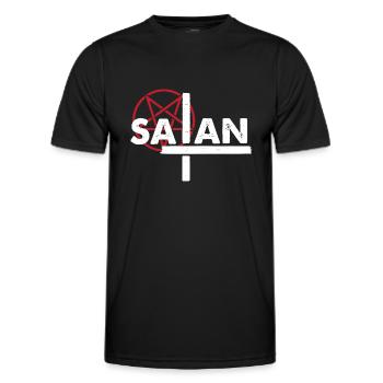 Satan Teufel Gothik Dämon Pentagramm Satanic Hexe - Männer Funktions-T-Shirt - Schwarz - Vorne - AI Model Male 178 dark (178cm)