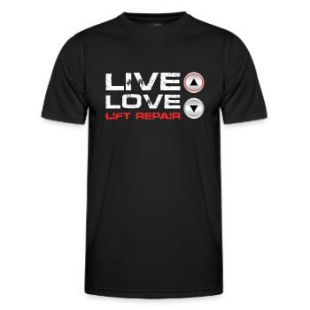 Réparation Live Love Lift - T-shirt sport Homme - noir - Devant - AI Model Male 178 dark (178cm)