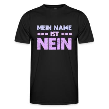 Mein Name Ist Nein - Männer Funktions-T-Shirt - Schwarz - Vorne - AI Model Male 178 dark (178cm)