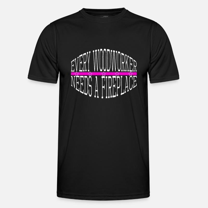 chop wood apprentice logging - Männer Funktions-T-Shirt - Schwarz