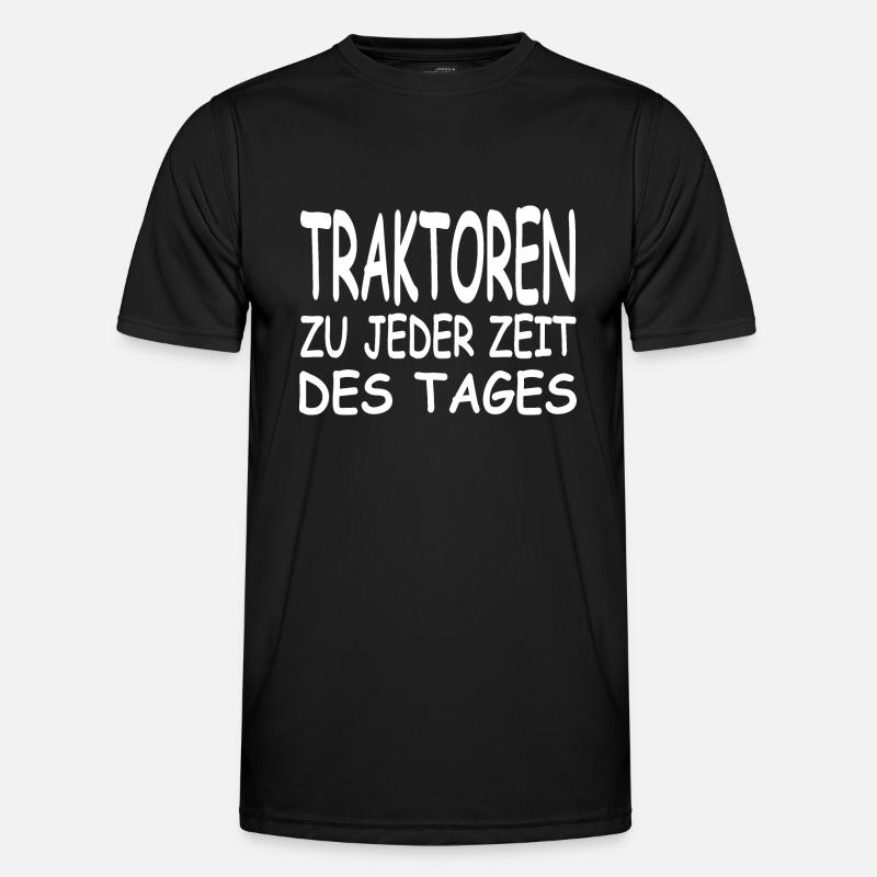 Traktor - Männer Funktions-T-Shirt - Schwarz