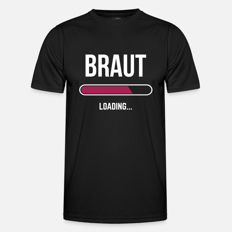 Braut loading - Männer Funktions-T-Shirt - Schwarz