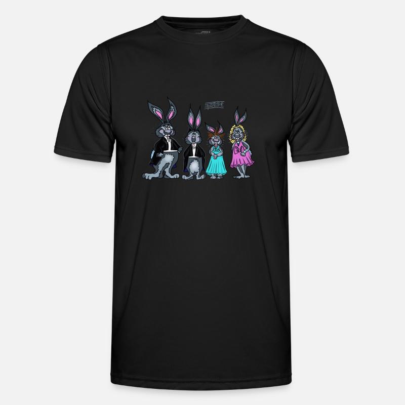 Rabbit vocal ensemble - Men's Functional T-Shirt - black