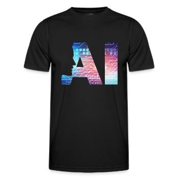 intelligence artificielle - T-shirt sport Homme - noir - Devant - AI Model Male 178 dark (178cm)