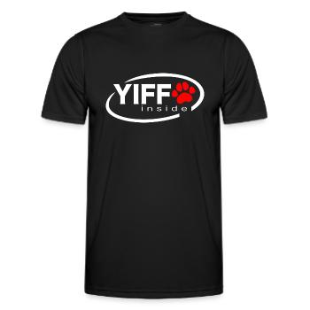 Yiff inside - T-shirt sport Homme - noir - Devant - AI Model Male 178 dark (178cm)