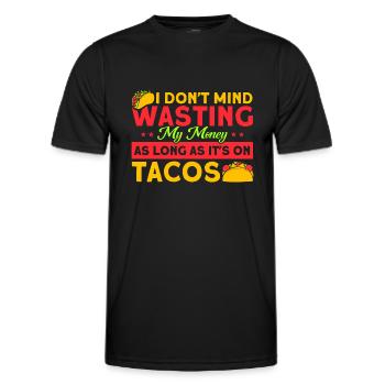 Taco Tacos Mexicain Fast Food Cadeau - T-shirt sport Homme - noir - Devant - AI Model Male 178 dark (178cm)