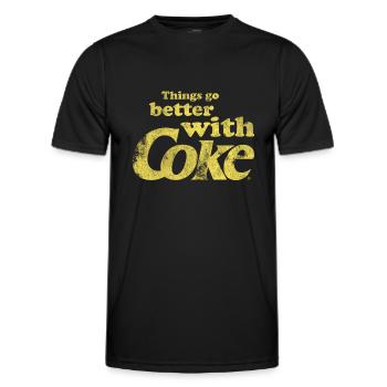 Better With cola - T-shirt sport Homme - noir - Devant - AI Model Male 178 dark (178cm)