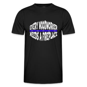 cutter arboriculture carpenter tshirts - Männer Funktions-T-Shirt - Schwarz - Vorne - AI Model Male 178 dark (178cm)