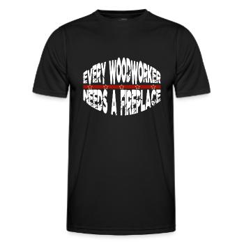 carpenter plumber lumber job - Männer Funktions-T-Shirt - Schwarz - Vorne - AI Model Male 178 dark (178cm)