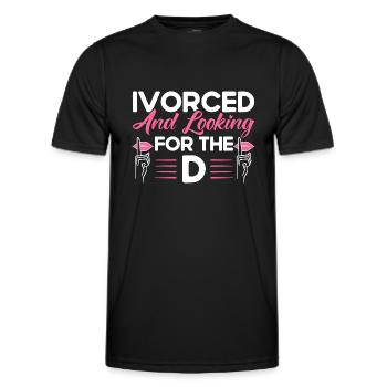 Auflösung der Ehe Scheidung Geschieden Geschenk - Männer Funktions-T-Shirt - Schwarz - Vorne - AI Model Male 178 dark (178cm)