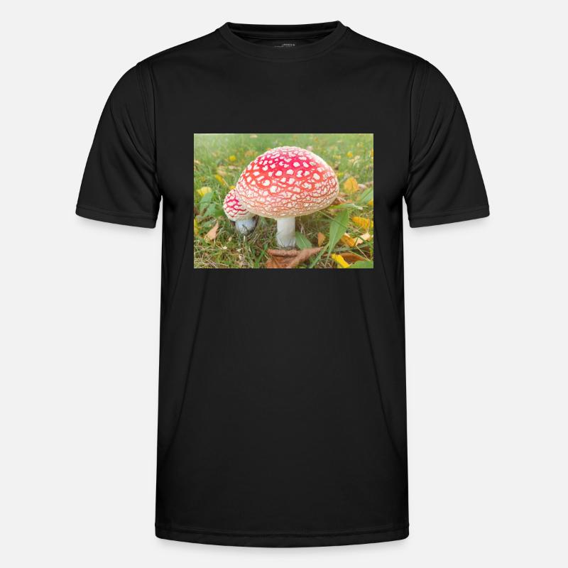 fly agaric also toadstool - Men's Functional T-Shirt - black