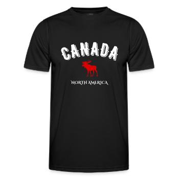 Kanada Nordamerika - Männer Funktions-T-Shirt - Schwarz - Vorne - AI Model Male 178 dark (178cm)