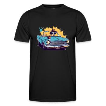 Emma en cabriolet - T-shirt sport Homme - noir - Devant - AI Model Male 178 dark (178cm)