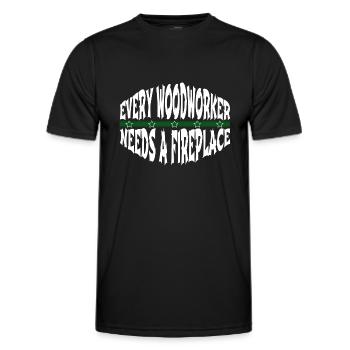 Union Carpenter Tshirts Love Jackhammer - Men's Functional T-Shirt - black - Front - AI Model Male 178 dark (178cm)