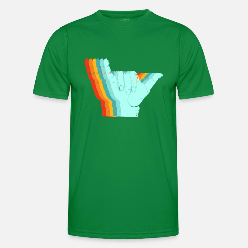 Surffaa retro-kyltti Miesten tekninen t-paita