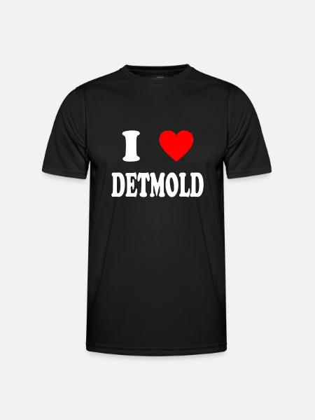 I love Detmold - Männer Funktions-T-Shirt - Schwarz