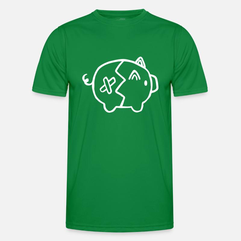 Sparschwein zerbrochen Geld Männer Funktions-T-Shirt