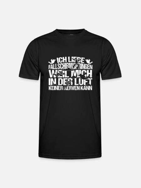 Fallschirm Fallschirmspringen - Männer Funktions-T-Shirt - Schwarz