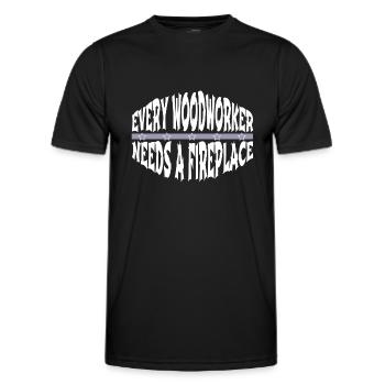 Arboristes Outils Charpenterie Bûcheron - T-shirt sport Homme - noir - Devant - AI Model Male 178 dark (178cm)
