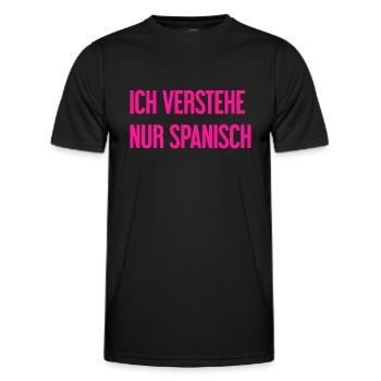 Ich verstehe nur Spanisch - Männer Funktions-T-Shirt - Schwarz - Vorne - AI Model Male 178 dark (178cm)