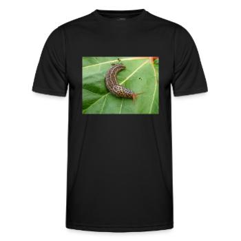 tiger slug also great grey slug Tigerschnegel - Men's Functional T-Shirt - black - Front - AI Model Male 178 dark (178cm)