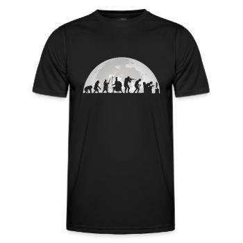 Gamer Minuit Pleine Lune Evolution Gaming - T-shirt sport Homme - noir - Devant - AI Model Male 178 dark (178cm)