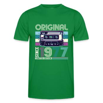Original 1977 45th Birthday Gift Men - Men's Functional T-Shirt - kelly green - Front - AI Model Male 178 dark (178cm)