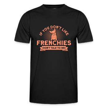 Frenchie Bulldog Français Bulldog Cadeau - T-shirt sport Homme - noir - Devant - AI Model Male 178 dark (178cm)
