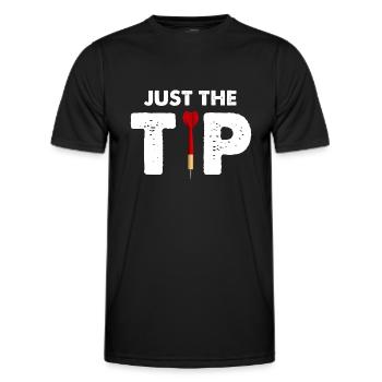 just the tip Design for a dart enthusiast - Männer Funktions-T-Shirt - Schwarz - Vorne - AI Model Male 178 dark (178cm)