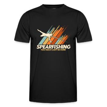 Speerfischer Zu Viel Speerfischen Geschenk - Männer Funktions-T-Shirt - Schwarz - Vorne - AI Model Male 178 dark (178cm)