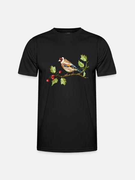 Bunter Vogel - Männer Funktions-T-Shirt - Schwarz