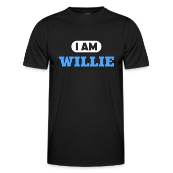 Willie Name Saying für stolze Willies - Männer Funktions-T-Shirt - Schwarz - Vorne - AI Model Male 178 dark (178cm)