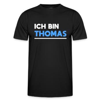 Thomas Name Spruch für stolze Thomas - Männer Funktions-T-Shirt - Schwarz - Vorne - AI Model Male 178 dark (178cm)
