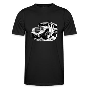 Offraod Geländewagen Motiv - Männer Funktions-T-Shirt - Schwarz - Vorne - AI Model Male 178 dark (178cm)