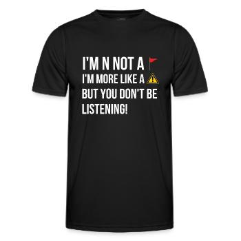 Partnerschaft Beziehung Dating Spruch Englisch - Männer Funktions-T-Shirt - Schwarz - Vorne - AI Model Male 178 dark (178cm)