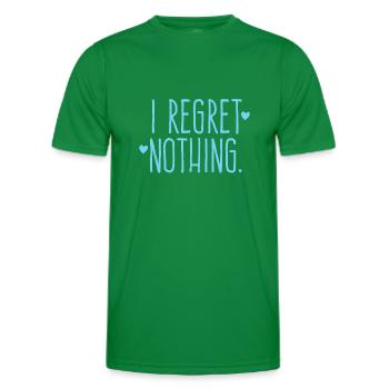 i regret nothing! - Men's Functional T-Shirt - kelly green - Front - AI Model Male 178 dark (178cm)