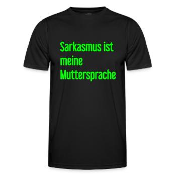 Sarcasme Pro - T-shirt sport Homme - noir - Devant - AI Model Male 178 dark (178cm)