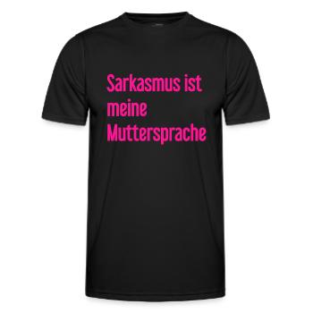 Sarcasm Pro - Men's Functional T-Shirt - black - Front - AI Model Male 178 dark (178cm)